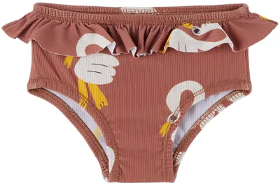 Bobo Choses Baby Brown Pelican Swim Briefs In 220 Brown