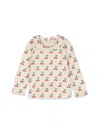 Bobo Choses Baby Cherry All Over Collar T-shirt In White