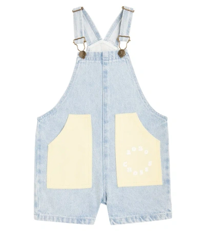 Bobo Choses Baby Circle Denim Overalls In Blue