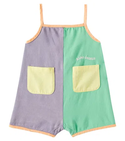 Bobo Choses Baby Colorblock Cotton Jumpsuit In Green