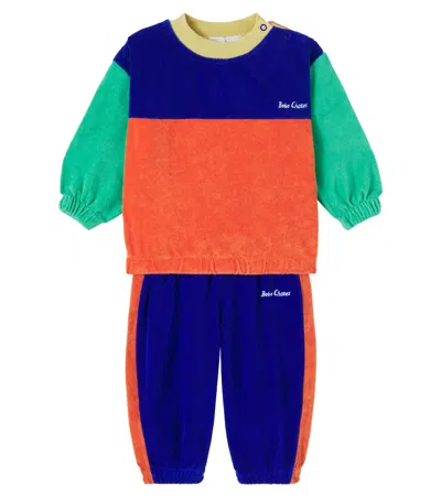 Bobo Choses Baby Cotton-blend Terry Sweatshirt And Sweatpants Set In Blue