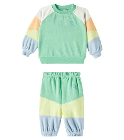 Bobo Choses Baby Cotton-blend Terry Sweatshirt And Sweatpants Set In Light Green