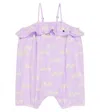 Bobo Choses Baby Cotton Seersucker Playsuit In Lavender