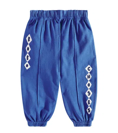 Bobo Choses Baby Diamonds Cotton-blend Sweatpants In Blue