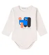 Bobo Choses Baby Doggy Mate Cotton-blend Bodysuit In White