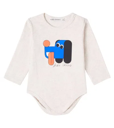 Bobo Choses Baby Doggy Mate Cotton-blend Bodysuit In White