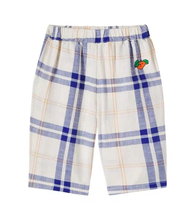 Bobo Choses Baby Fun Tartan Cotton Pants In Multi