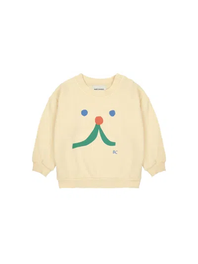Bobo Choses Baby Funny Face Sweatshirt In Yellow