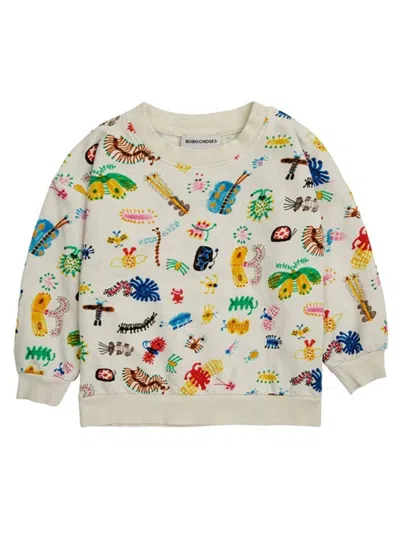 Bobo Choses Baby Funny Insect All Over Sweatshirt In White
