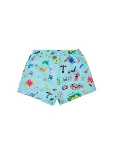 Bobo Choses Kids' Baby Funny Insects All Over Swim Shorts In Azure