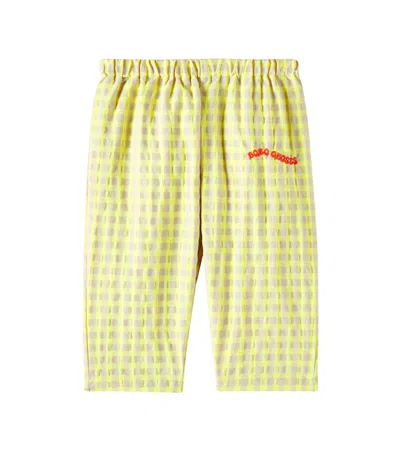Bobo Choses Baby Gingham Cotton-blend Pants In Multicolor