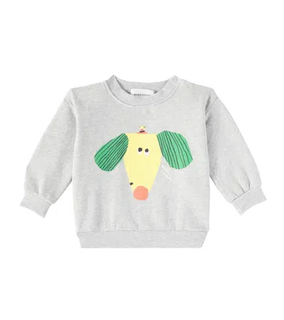 Bobo Choses Baby Happy Dog Cotton Jersey Sweatshirt In Grey