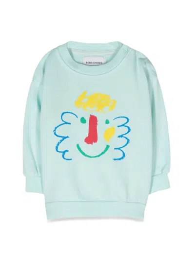 Bobo Choses Baby Happy Mask Sweatshirt In Azure