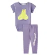 Bobo Choses Baby Hug Me Bear Cotton-blend Bodysuit And Leggings Set In Navy Blue