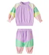 Bobo Choses Baby Set Lila Aus Sweatshirt Und Jogginghose In Multicolor