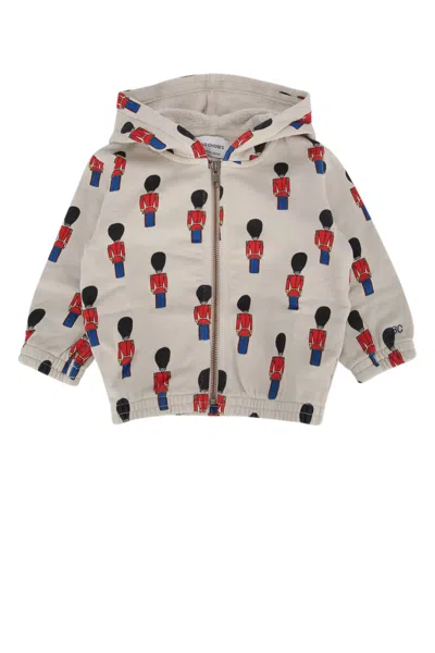 Bobo Choses Kids' Baby Little Tin Soldiers All Over Zipped Sweatshir In White