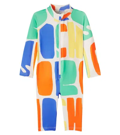 Bobo Choses Baby Logo Print Rashguard Swimsuit In Multi