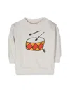 Bobo Choses Baby Play The Drum Sweatshirt In Beige