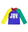 Bobo Choses Baby Printed Colorblock Rashguard Top In Multicoloured