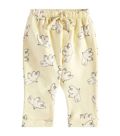 Bobo Choses Baby Printed Cotton-blend Jersey Pants In Yellow