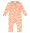 Bobo Choses Baby Printed Cotton-blend Onesie In Pink