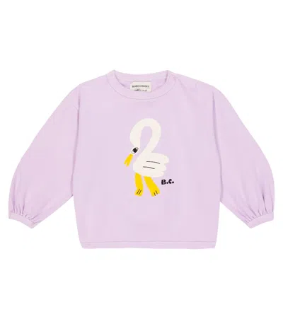 Bobo Choses Baby Printed Cotton-blend Sweatshirt In Lavender