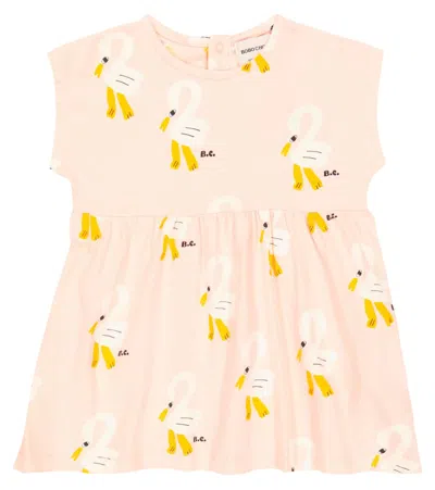 Bobo Choses Pelican-print Organic Cotton-jersey Dress 6-24 Months In Pink