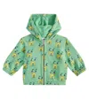 Bobo Choses Baby Printed Cotton Zip-up Hoodie In Green