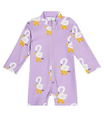 Bobo Choses Baby Printed Rashguard Swimsuit In Lavender