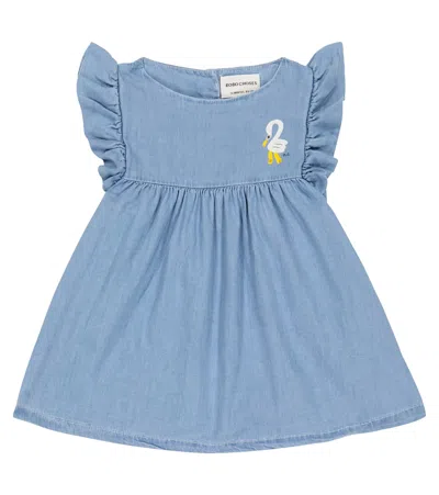 Bobo Choses Baby Kleid Aus Baumwolle In Light Blue