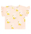 Bobo Choses Baby Ruffle-trimmed Cotton T-shirt In Light Pink