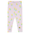 Bobo Choses Sea Flower-print Leggings In Lavender