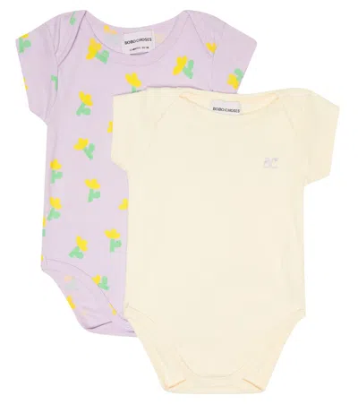 Bobo Choses Sea Flower-print Body Set In Purple