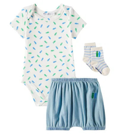 Bobo Choses Baby Set Aus Body, Hose Und Socken In Blue