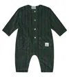 Bobo Choses Baby Striped Velvet Overalls In Multicoloured