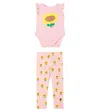 Bobo Choses Baby Sunflower Cotton-blend Bodysuit And Leggings Set In Light Pink