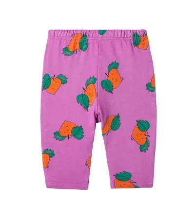 Bobo Choses Baby Tangerine Cotton-blend Jersey Sweatpants In Purple