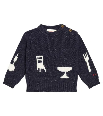 Bobo Choses Baby The Feast Wool-blend Sweater In Multicoloured