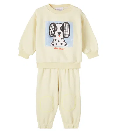 Bobo Choses Baby Van Dog Cotton Sweatshirt And Sweatpants Set In Neutral