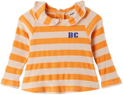 Bobo Choses Baby Yellow & White Stripes Blouse In 730 Curry