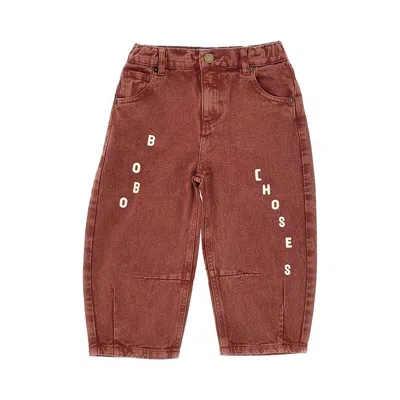 Bobo Choses Balloon Fit Denim Pants Kids In Brown