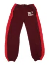 Bobo Choses Burgundy Trousers For Kids With Logo In Red