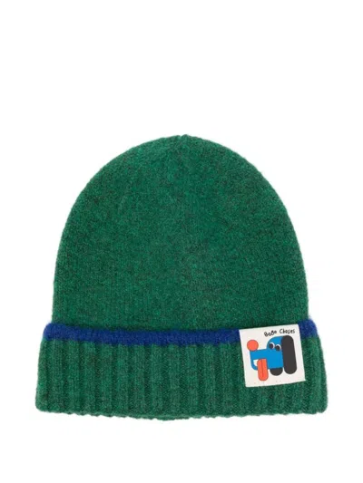 Bobo Choses Beanie Hat With Logo In Green