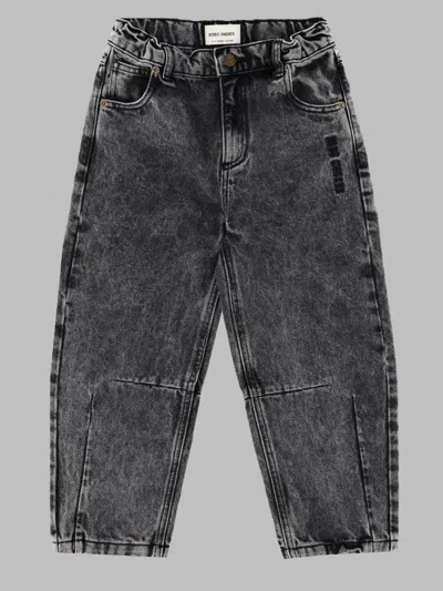 Bobo Choses Beast Tag Denim Pants In Gray