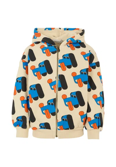 Bobo Choses Kids' Beige Sweatshirt For Boy With Dog In Neutral