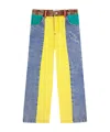 Bobo Choses Multicolor Jeans For Kids With Logo In Blue