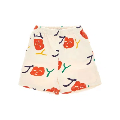 Bobo Choses Bermuda Shorts With 'smiling' Print Kids In White