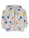 Bobo Choses Bicy Graphic-print Zip-up Hoodie In Grey