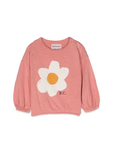 Bobo Choses Babies' Big Flower ml Tshirt In Pink