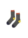 Bobo Choses Black Checkered Short Socks In Black